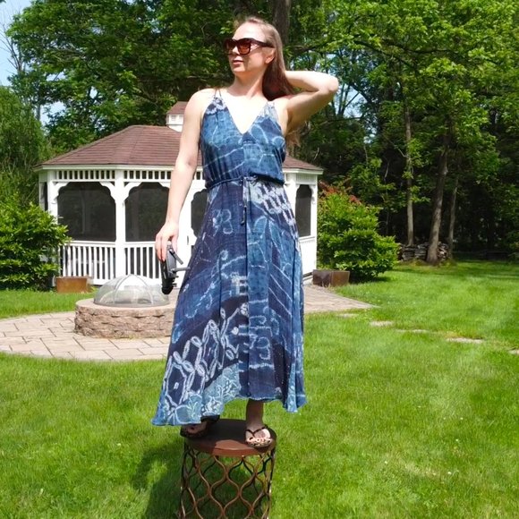 Ralph Lauren Genuine Silk Georgette Sea Flowy Maxi dress Polo Ralph Lauren Maxi - Picture 14 of 17